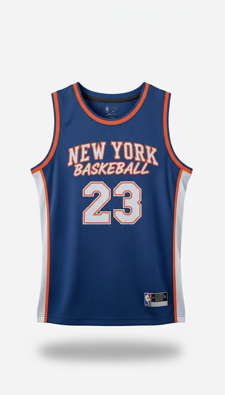 Knicks Blue Mesh Basketball Jersey