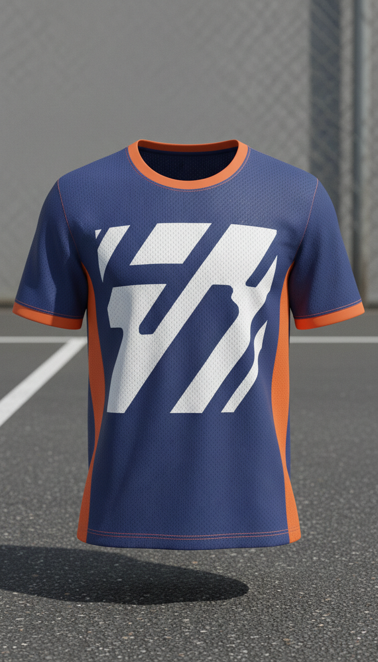 Limited-Edition Basketball Tee with Orange Highlights